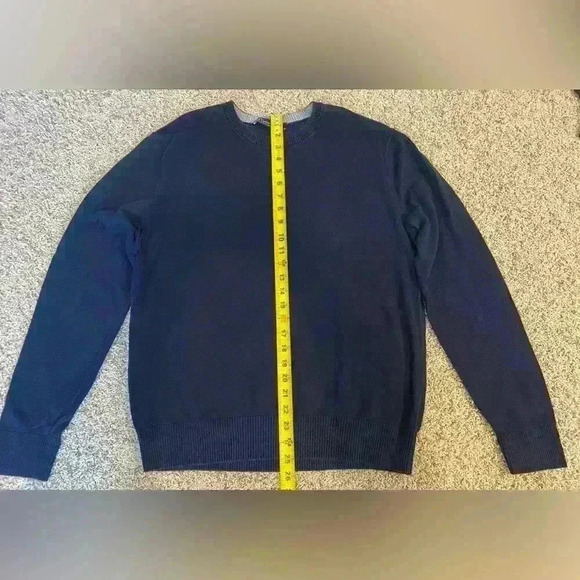 GAP Navy CASHMERE Blend Mens Crew Neck Sweater Large - Picture 4 of 7